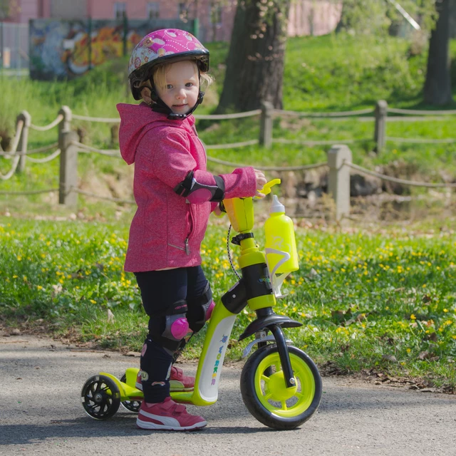 Trójkołowa hulajnoga dla dzieci rowerek biegowy 3w1 WORKER Noggio KOŁA LED