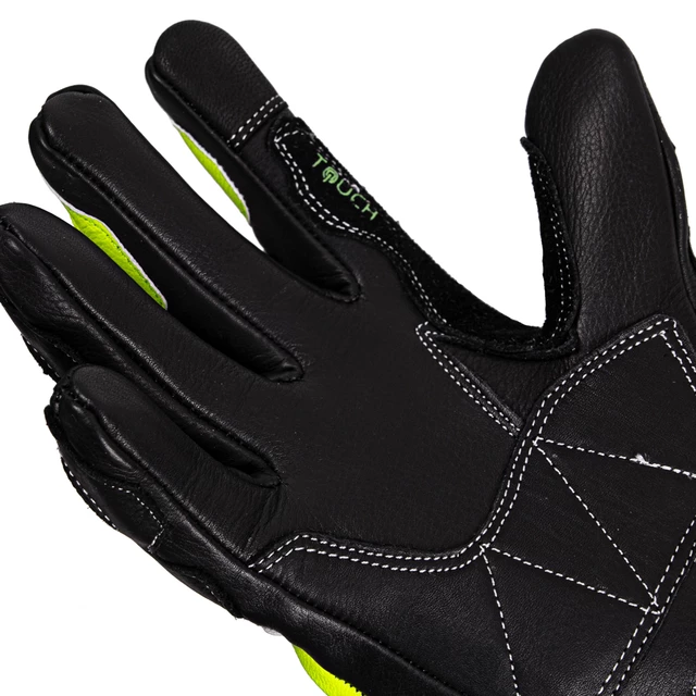Motocyklové rukavice W-TEC Supreme EVO - 2. akosť - čierno-zelená