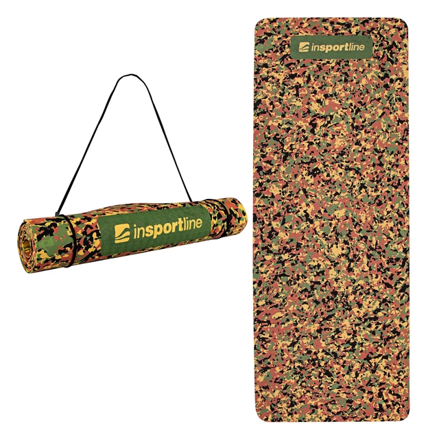 Exercise Mat inSPORTline Camu 173x61x0.4cm - Brown Camouflage - Brown Camouflage