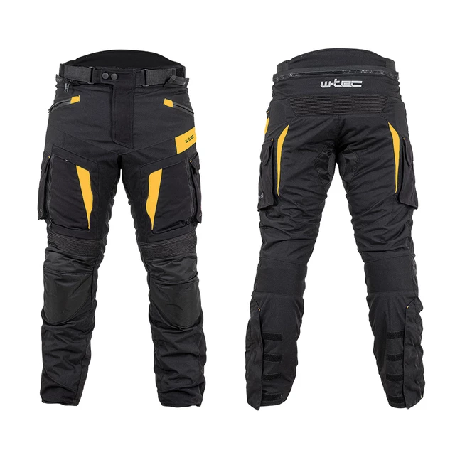 Мото панталони W-TEC Aircross - черен-сив - черно-златисто