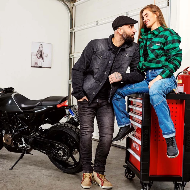 Pánská jeansová letní moto bunda W-TEC Lenny - inSPORTline