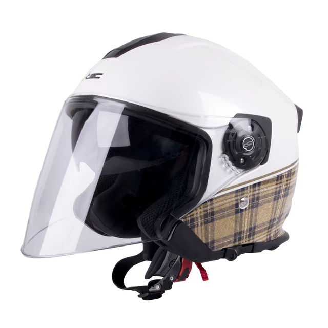 Moto helma W-TEC V586 - bílá perleť
