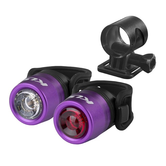 Fahrradbeleuchtung Kellys IO USB Set - Purple
