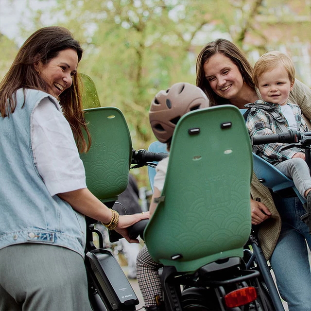 Rear-Mounted Child Bike Seat w/ Adaptor & Seatpost Holder Urban Iki - Icho Green/Bincho Black