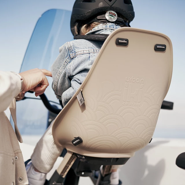 Front-Mounted Child Bike Seat w/ Adaptor Urban Iki - Icho Green/Kurumi Brown