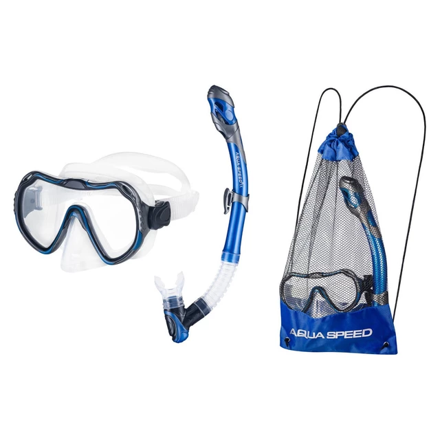 Snorkeling szett Aqua Speed Java+Elba - kék - kék