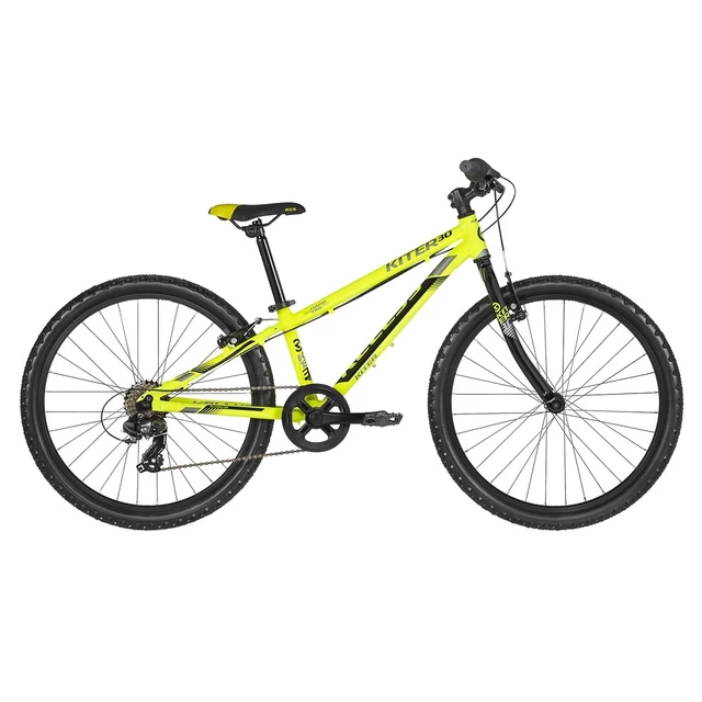 Juniorský bicykel KELLYS KITER 30 24" - model 2019 - Yellow Neon
