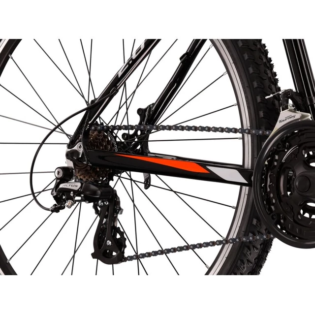 Hegyikerékpár Kross Hexagon 2.0 26" - modell 2022 - fekete/narancssárga/szürke