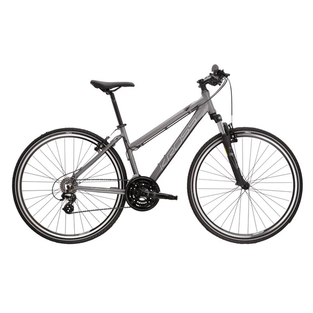 Női cross kerékpár Kross Evado 2.0 D 28" - modell 2022 - ezüst/piros