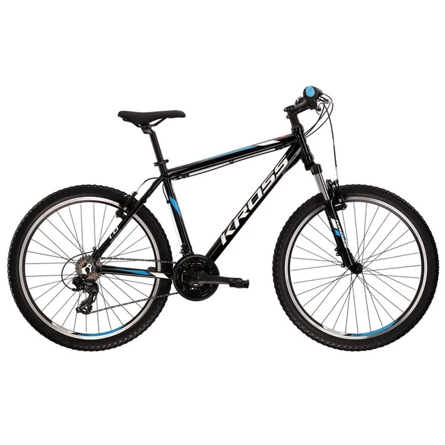 Mountain Bike Kross Hexagon 1.0 26” – 2022 - Black/White/Blue - Black/White/Blue - Black/Grey/Blue