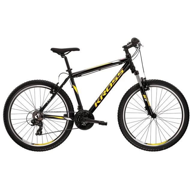 Hegyi kerékpár Kross Hexagon 1.0 26" - modell 2022 - grafit/fekete/sárga - grafit/fekete/sárga