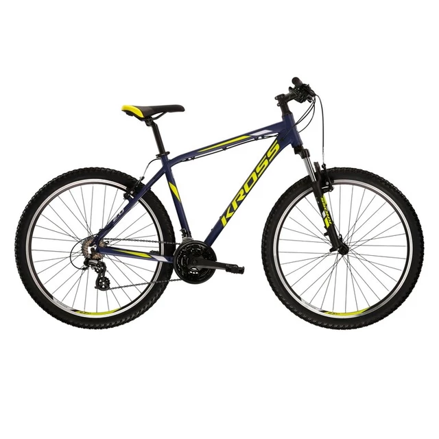 Mountain Bike Kross Hexagon 2.0 26” – 2022 - Graphite/Black/Yellow - Dark Blue/Lime/Grey