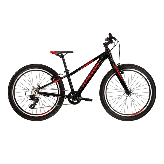 Juniorský bicykel Kross Level JR 2.0 24" Gen 002 - čierno-červená - čierno-červená