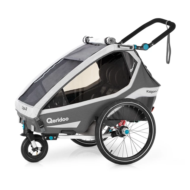 Multifunctional Bicycle Trailer Qeridoo KidGoo 2 2020 - Anthracite Grey