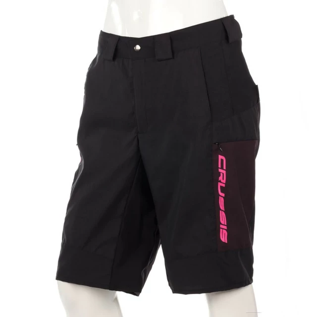 Women’s Freeride Shorts Crussis CSW-077 - Black/Pink - Black/Pink