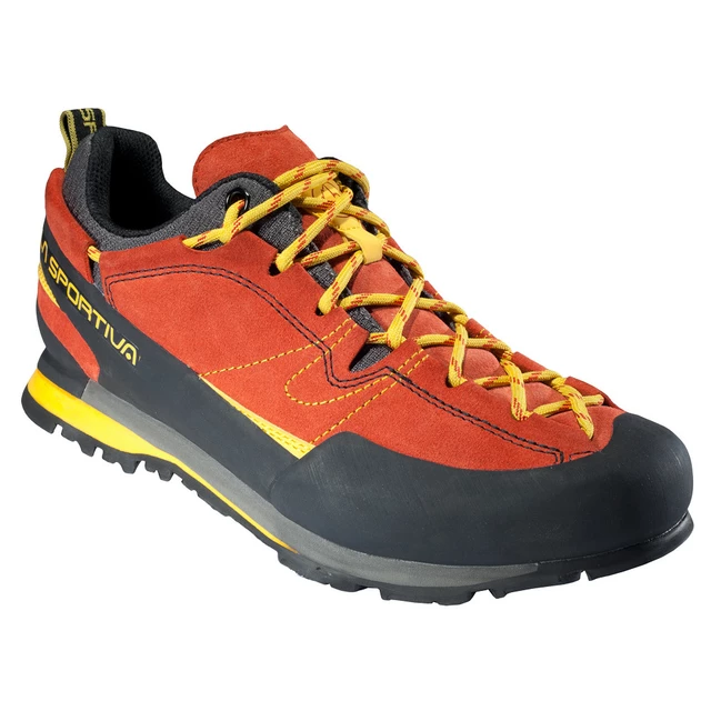 Pánské trailové boty La Sportiva Boulder X - Grey/Yellow - Red