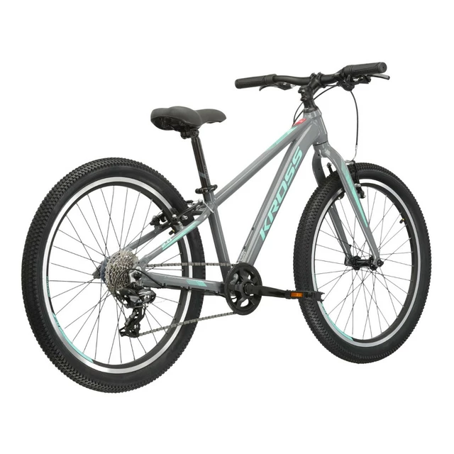 Junior lányka kerékpár Kross LEA JR 2.0 24" - modell 2022 - fekete/rózsaszín/kék