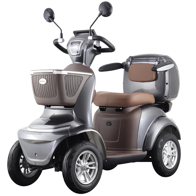 Four-Wheel Electric Scooter inSPORTline Lubica - Grey - Grey