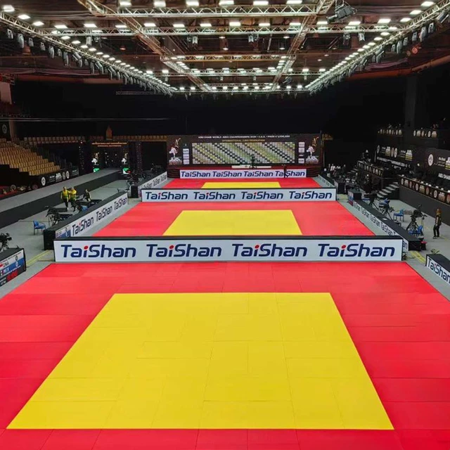 Oryginalna mata do ćwiczeń Judo Tatami Taishan 200x100x5 cm czerwona