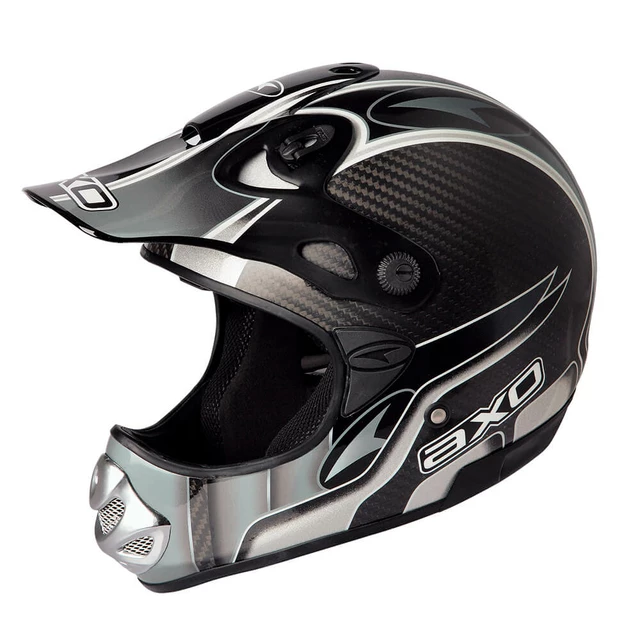 Motocross bukósisak AXO MM Carbon Evo - fekete