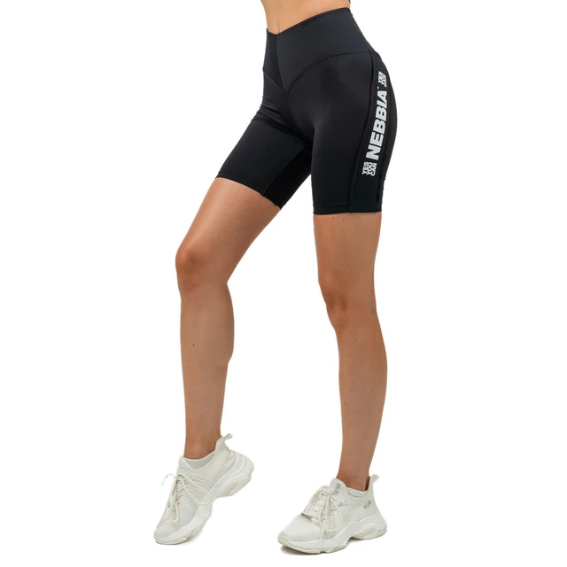 High-Waisted Workout Shorts Nebbia ICONIC 238 - Black - Black