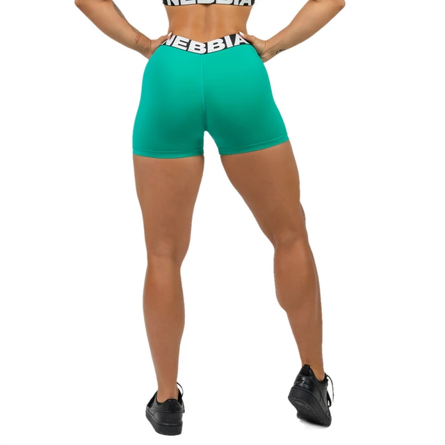 High-Waisted Workout Shorts Nebbia GLUTE PUMP 240 - Green