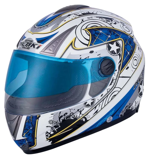NENKI NK-828 Motorcycle Helmet - White-Blue