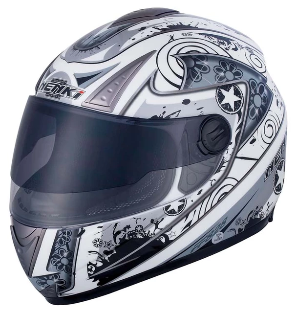 NENKI NK-828 Motorcycle Helmet - White Grey