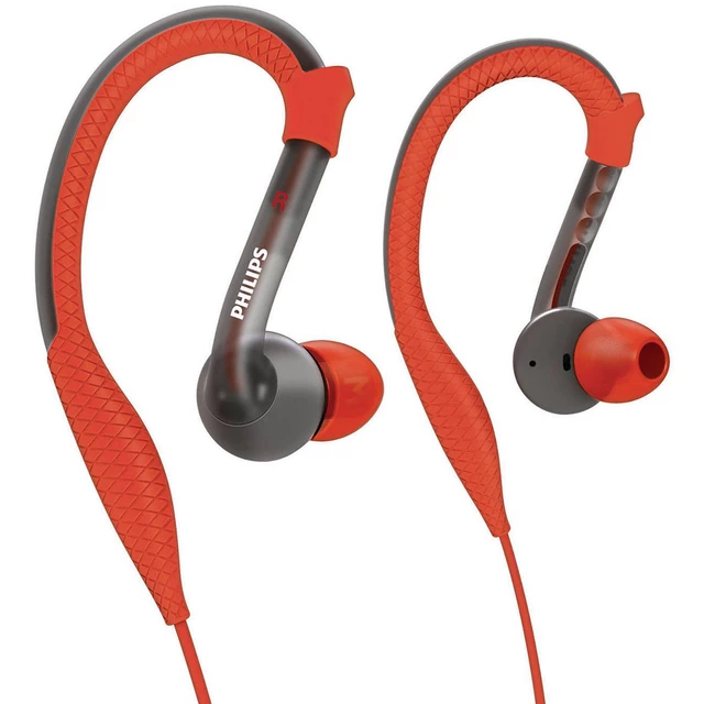 Sport headphones with earhook Philips - Red-Black