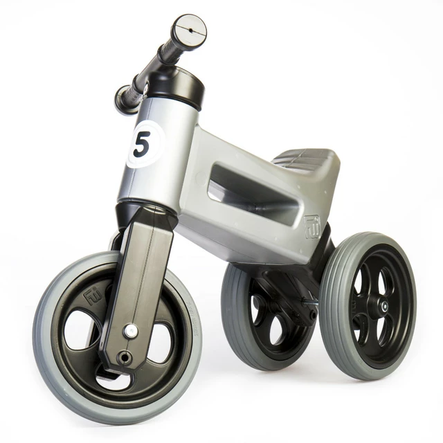 2-in-1 Balance Bike/Tricycle FUNNY WHEELS Rider Sport - Silver Grey