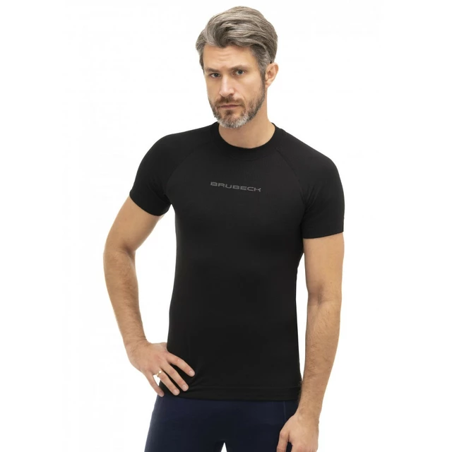 Pánske tričko Brubeck 3D Run PRO s krátkym rukávom - blue - Black