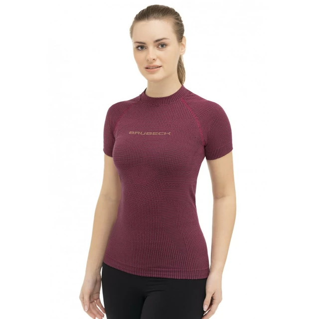 Women’s Short-Sleeved T-Shirt Brubeck 3D Run PRO - Fuchsia - Fuchsia