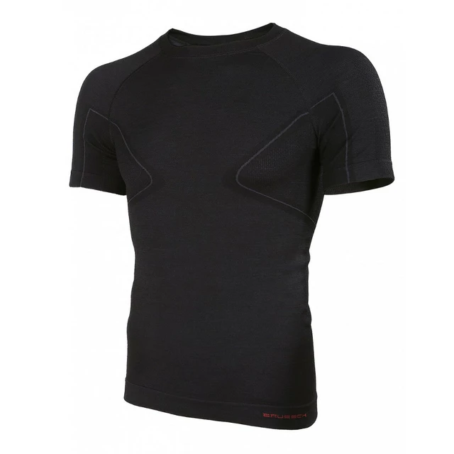 Pánské tričko Brubeck Active Wool s krátkým rukávem - Black