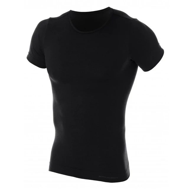 Men’s Short-Sleeved T-Shirt Brubeck Wool Comfort - Black