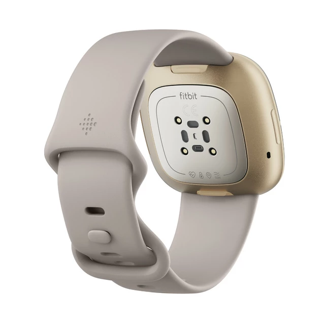 Chytré hodinky Fitbit Sense White/Soft Gold Stainless Steel - 2.jakost