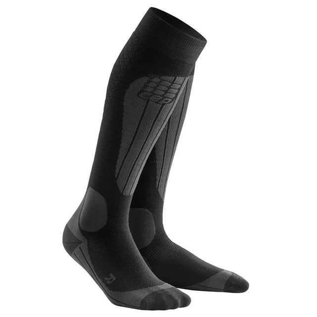 Men’s Compression Ski Socks CEP Thermo - Black/Anthracitic - Black/Anthracitic
