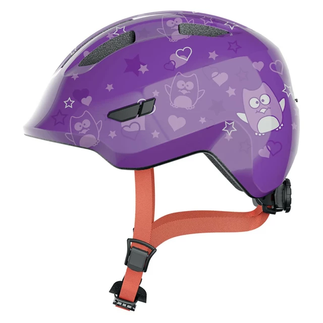 Detská cyklo prilba Abus Smiley 3.0 - Pink Butterfly - Purple Star