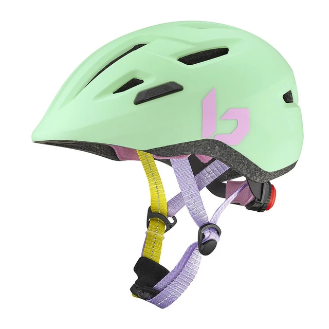 Children’s Cycling Helmet Bollé Stance Junior - Matte Purple Flower - Mint Matte