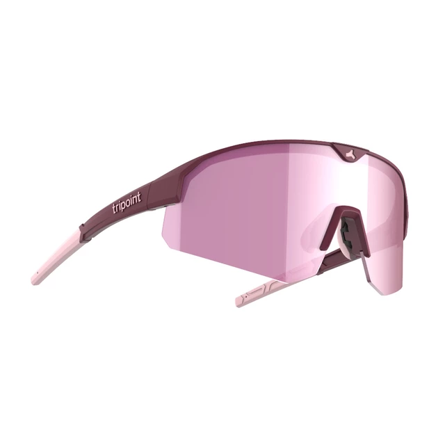 Sports Sunglasses Tripoint Lake Victoria - Transparent Neon Yellow Smoke Cat.3 - Matt Burgundy Brown /w Pink Multi Cat.3