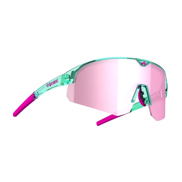 Sports Sunglasses Tripoint Lake Victoria Small - Matt Burgundy Brown /w Pink Multi Cat.3 - Transparent Neon Turquoise Brown /w Pink Multi Cat.3
