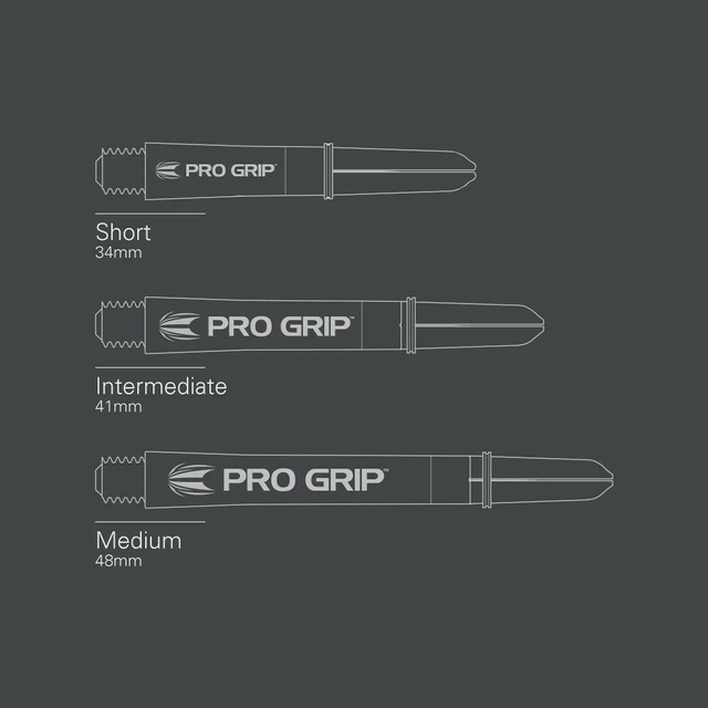 Dart Shafts Target Pro Grip Spin Clear Intermediate – 3-Pack