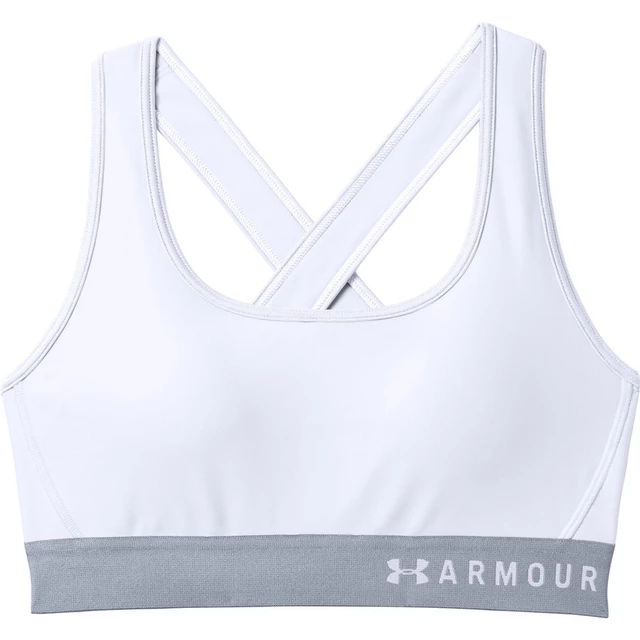 Women’s Sports Bra Under Armour Mid Crossback - Exotic Bloom - White