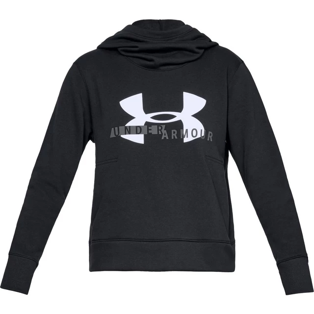 Women’s Hoodie Under Armour Cotton Fleece Sportstyle Logo - Black/White/Graphite