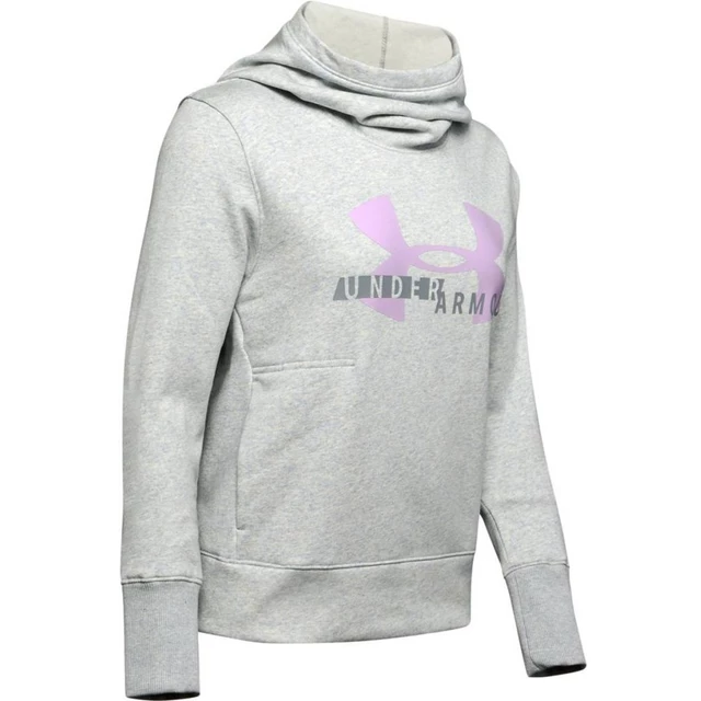 Women’s Hoodie Under Armour Cotton Fleece Sportstyle Logo - Mod Gray Light Heather