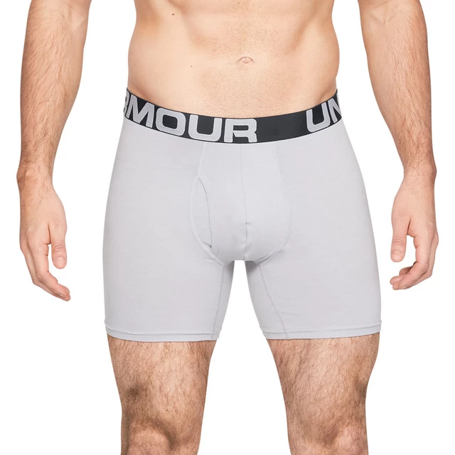 Pánské boxerky Under Armour Charged Cotton 6in 3 Pack - Mod Gray Medium Heather