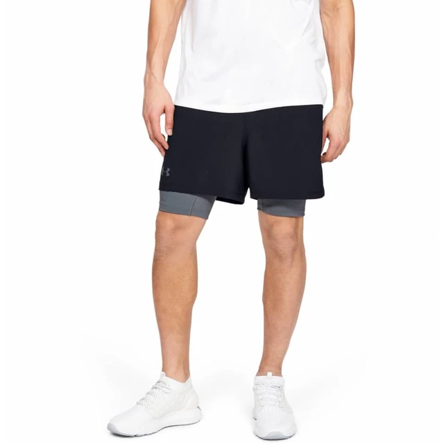 Pánske kraťasy Under Armour Qualifier 2-in-1 Short - Mod Gray