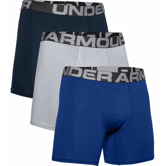 Boxerky Under Armour Charged Cotton 6in 3ks - Black - Royal
