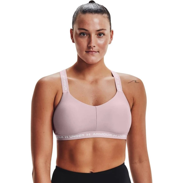 Under Armour CROSSBACK LOW - Light support sports bra - dash pink