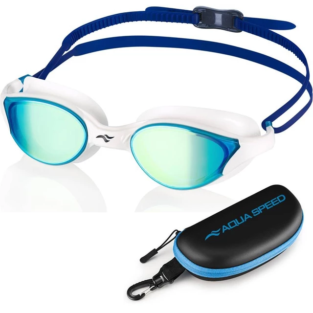Úszószemüveg Aqua Speed Vortex Mirror - Fehér/Kék/Szivárvány Tükör