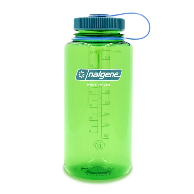 Outdoorová fľaša NALGENE Wide Mouth Sustain 1l - Seafoam - Parrot Green